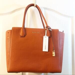 Michael Kors Mercer Collection Satchel Tote Burnt Orange Leather (NWT)